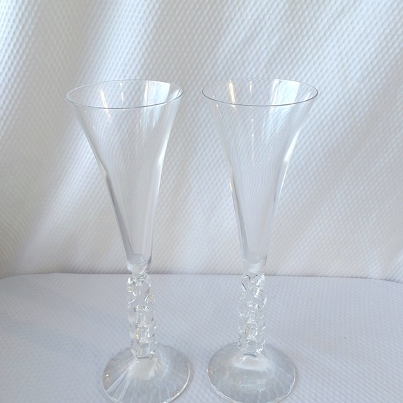 Cristal d’ Arques Millennium “2000” Champagne Flutes. Set of two. - Picture 1 of 5